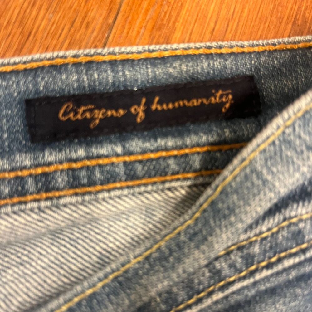 Citizens of Humanity Naomi #065 Stretch Low Waist Flare Jeans SZ 28 Distressed - Picture 7 of 12